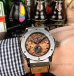 Copy Hublot Classic Fusion Perpetual Calendar Men Watch SS Brown Dial